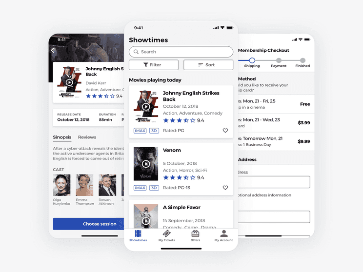 A case study on improving the experience of searching, finding and booking movies in a cinema, using a User-Centered Design process.